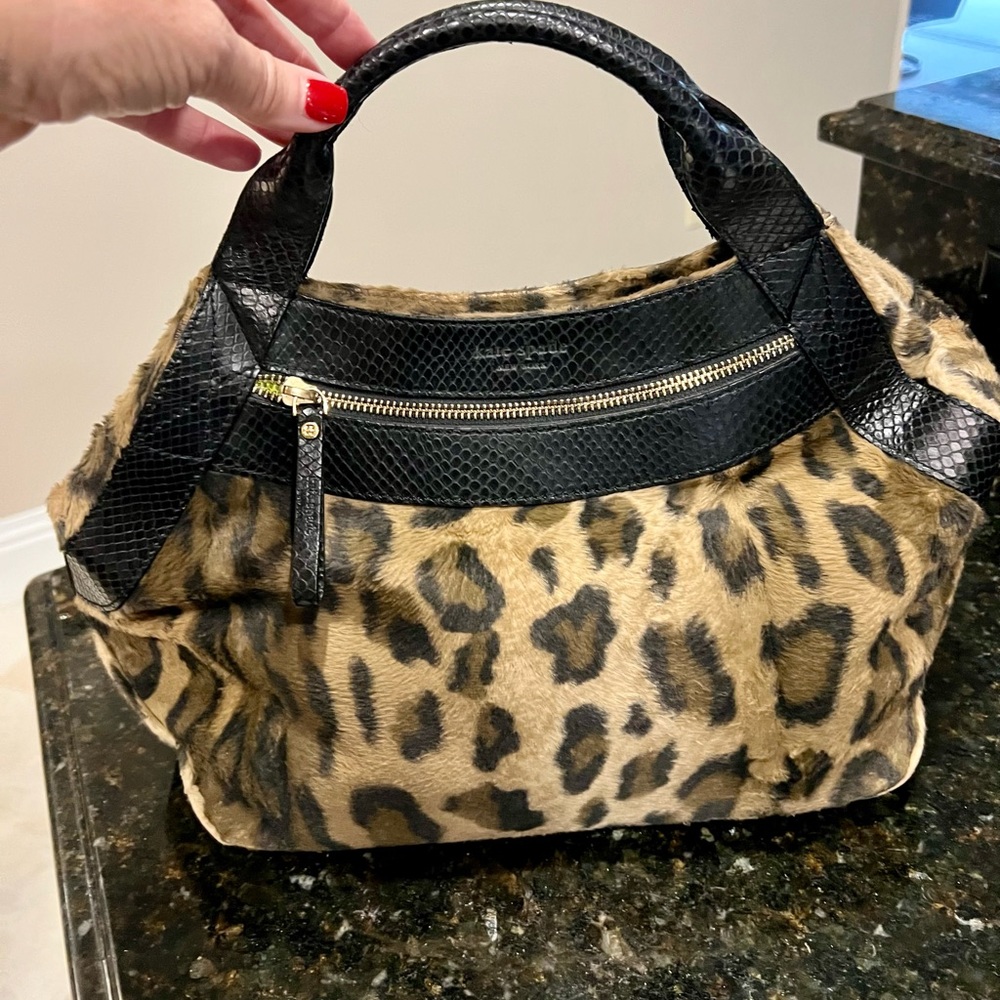 Kate Spade faux fur satchel